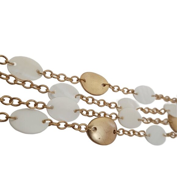 American Living Multi Strand Hammered Gold Nugget and Stone Bracelet - Picture 3 of 4